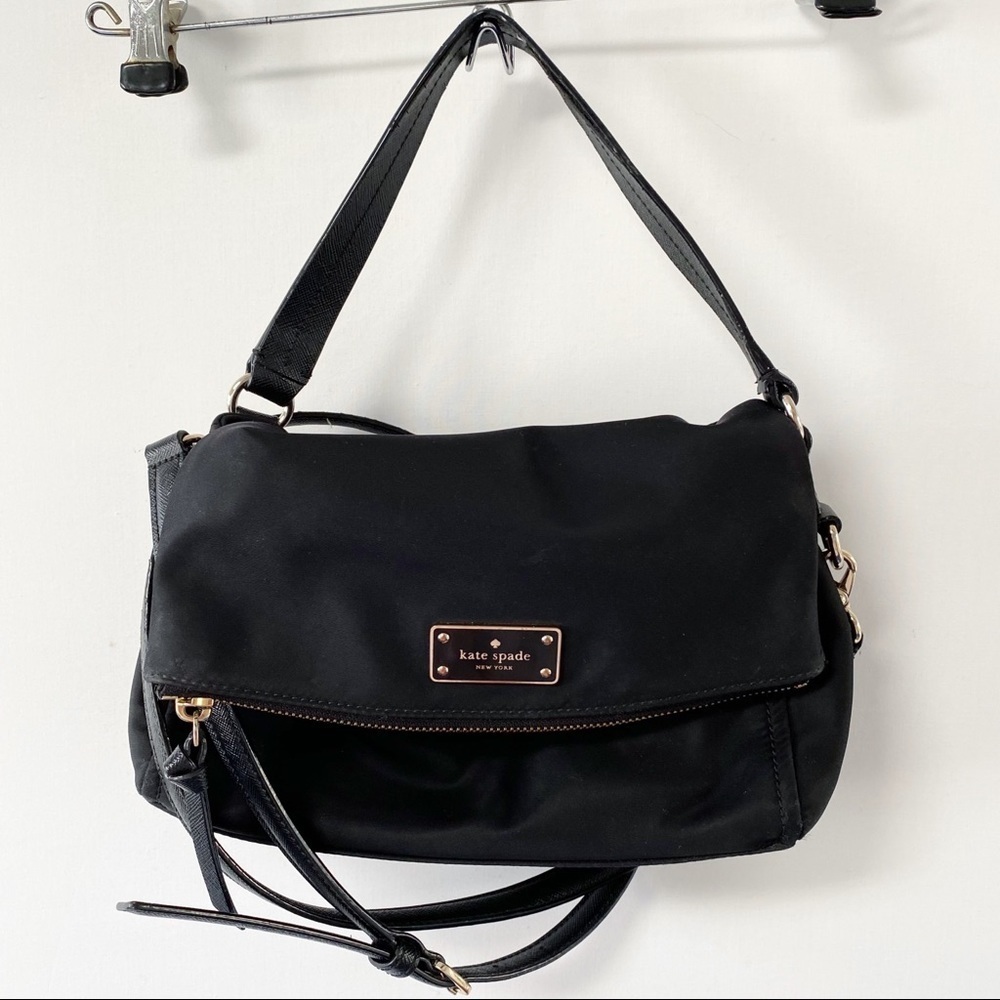 Kate Spade Mini Monks Black Nylon Messenger Bag